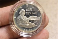 James Madison 1993 Silver Half Dollar