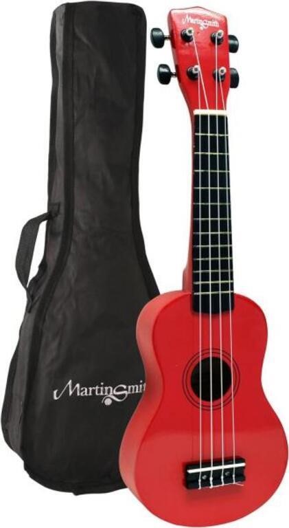 Martin Smith UK-222-RD Soprano Ukulele, Red