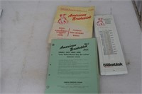 Abex Brake books and Thermometer