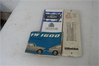 Abex Brake books and Thermometer