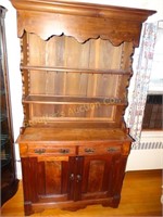 2 pc.Wood Hutch w/2 dovetail drawers 19"d x 42"w