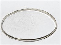 Bezel Edge Pattern Bangel Sterling Silver VTG