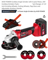 AVID POWER Cordless Angle Grinder with 4-pole