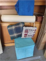 Turquoise Storage Cube, Pillows, New Frame