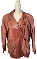 Rust Colored 80’s Leather Coat