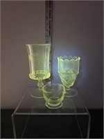 Vintage Clear Glass-UV Reactive