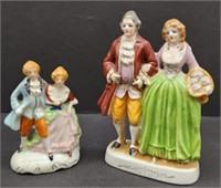 2 Occupied Japan Colonial Couple Figurines