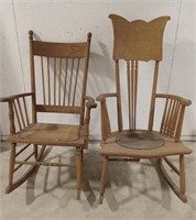 (CM) Vintage Wooden Rocking Chairs