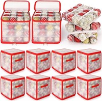8 Pack Plastic Christmas Ornament Storage Box