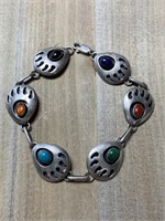 STERLING SILVER STONE BRACELET