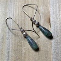 STERLING SILVER STONE EARRINGS