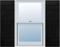 VINYL EXTERIOR WINDOW SHUTTERS -BLACK
