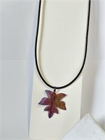 Natural Leaf Necklace on Cord