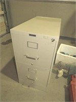 METAL TWO DRAWER FILE CABINET WITH KEY