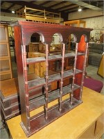 CHERRY WOOD WALL HANGING SHELF