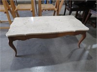 MARBLE TOP MID CENTURY STYLE COFFEE TABLE