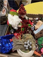 CHRISTMAS DECOR BOX LOT