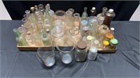 Vintage Kitchen Bottles & Containers, Beakers w/