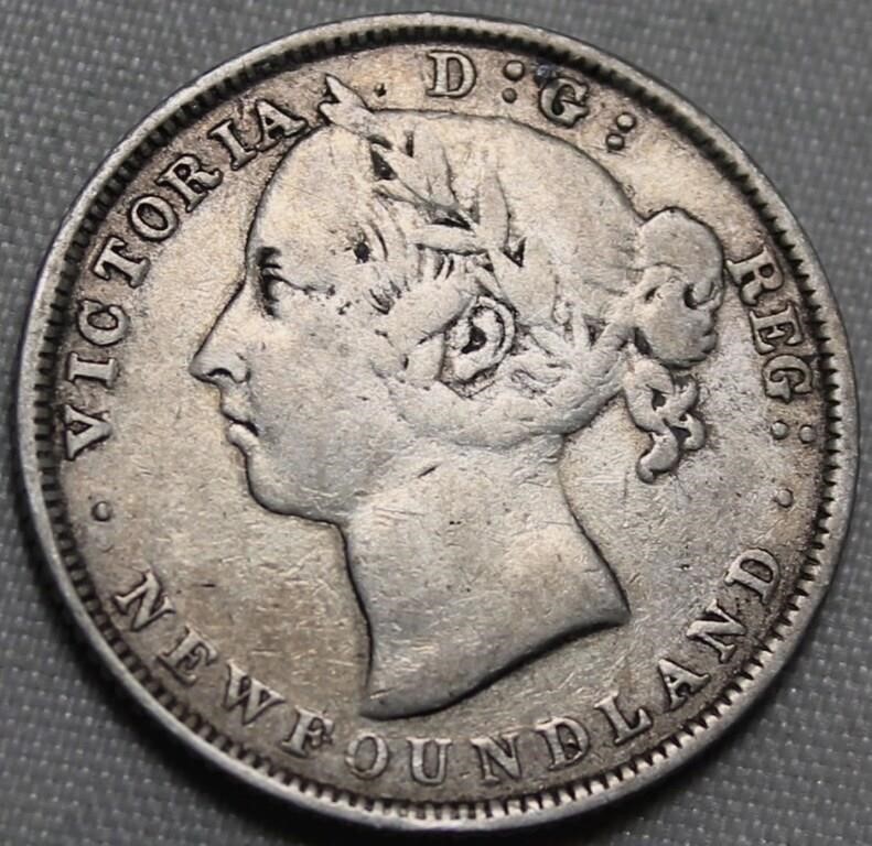 Canada Newfoundland 20 Cents 1899 Large 9s