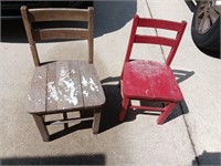 2 vintage child's chairs one Jacksonville 1st