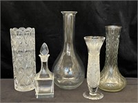 Assorted Glass and Crystal Vases