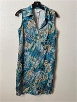 Vintage K Studio Collared Hawaiian Print Dress