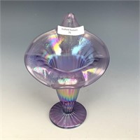 Fenton Wisteria Fine Rib JIP Stretch Glass Vase