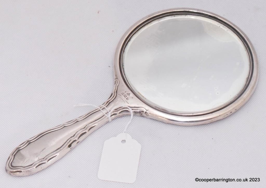 KGV Silver & Inlaid Tortoiseshell Hand Mirror