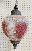 Vintage molded grapes glass fixture