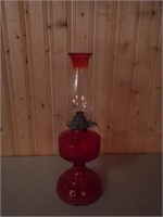 Early American Red Ruby Oil Lamp