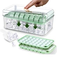 Mini Ice Cube Tray with Lid and Bin, 60 pcs Ice