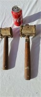 2 rawhide hammers