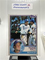 1983 TOPPS SIGNED GEORGE BRETT BASEBALL CARD NOTE