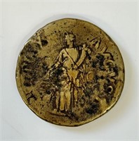 SCARCE ROMAN EMPIRE BRONZE TITUS COIN