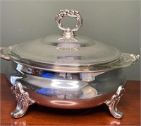 Silver Plated Footed Entree Dish Trophy: