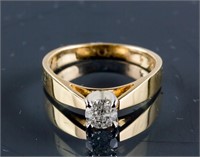 18k Yellow Gold 0.46ct Diamond Ring CRV $3450