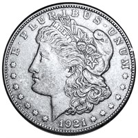 1921-S Morgan Silver Dollar NEARLY UNC