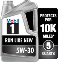 Mobil 1 Synthetic SAE 5W-30 Motor Oil  5 Quart.