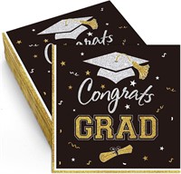 80 Pack Graduation Paper Napkins Congrats Grad