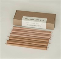 10 PIECES LUNA BY CAMILIA 12 INCH TAPER CANDLES,