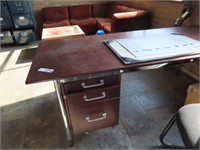 Timber Desk & Drawers, Cabinet