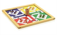 WOODEN 2 IN 1 LUDO MAGNETIC SNAKES AND LADDERS