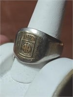 Antique Sterling Airborne Mens Ring