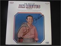 JIM REEVES SIGNED ALBUM COVER WITH COA