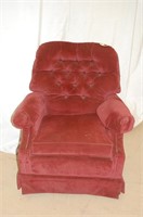 Burgundy Swivel/Rocking Chair