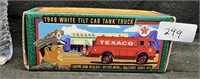 1949 WHITE TILT CAB TEXACO TANKER TRUCK DIE CAST