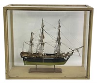 CASED SHIP MODEL OF H.M.S. BOUNTY, FLETCHER