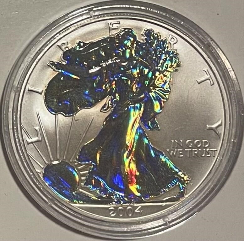 US 2004 Holographic Silver Eagle