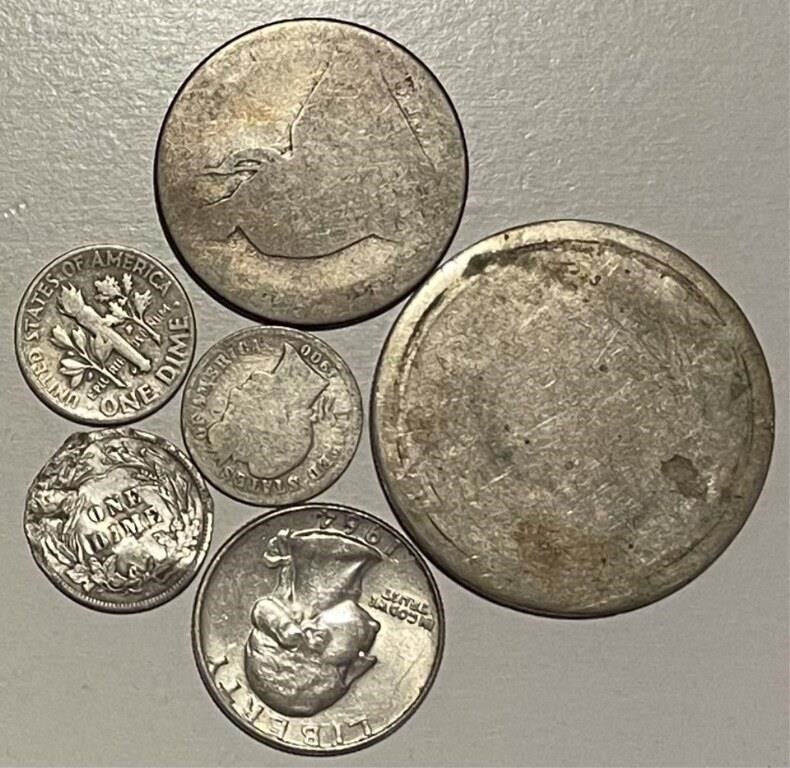 US Silver Coins - some damaaged