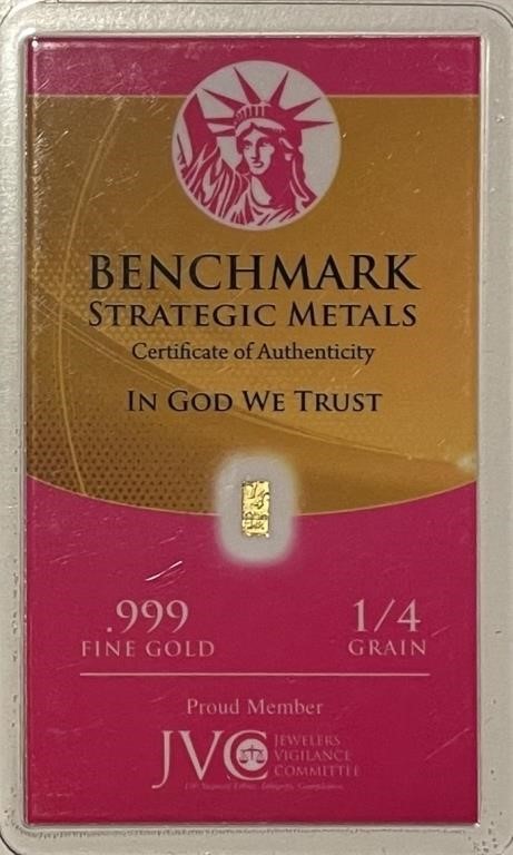 1/4 Grain Pure GOLD - Serial No. 401607